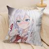 Kawaii A-Alya Feelings In Russian Cushion Cover Silky Short Plush Invisible Zipper Dustproof Sofa Pillow Case For Home Decor