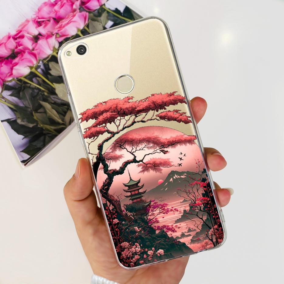 For Huawei P8 Lite 2017 Case Honor 8 Lite Luxury Painted Cover Clear Silicone Soft TPU Phone Case For Huawei GR3 2017 Back Cover