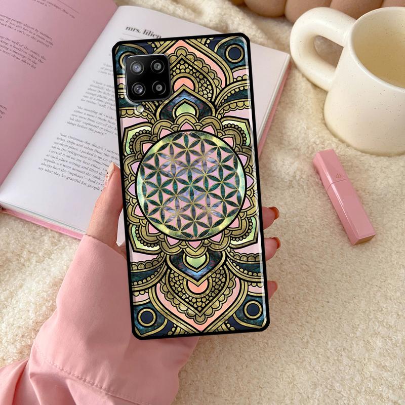 Flower Of Life In Lotus Pastel Golds For Samsung Galaxy A16 A26 A36 A56 A06 A53 A33 A13 A12 A32 A52 A55 A35 A15 A54 A34 A14 Case