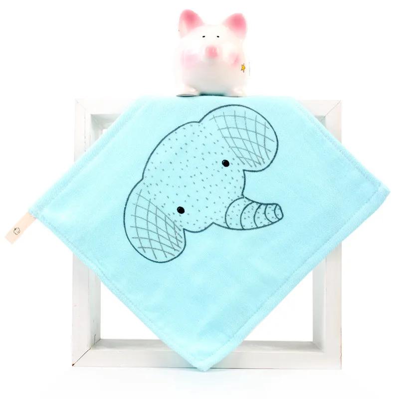 

1Pc 25x25cm Cartoon Cotton Portable Hanging Children Kids Kindergarten Hand Wash Face Square Small Towel 25x25cm небесно-голубой