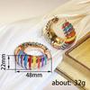 Dopamine rainbow earrings, retro exaggerated color dripping oil temperament versatile earrings, hot-selling accessories