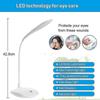LED Schreibtischlampe, LED Leselicht mit USB-Kabel, 15 LEDs, 3 Helligkeitsstufen, Flexibel 360°, 1200mAh