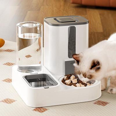 Automatischer Futter- und Wasserspender mit Doppelnäpfen für Katzen und Hunde