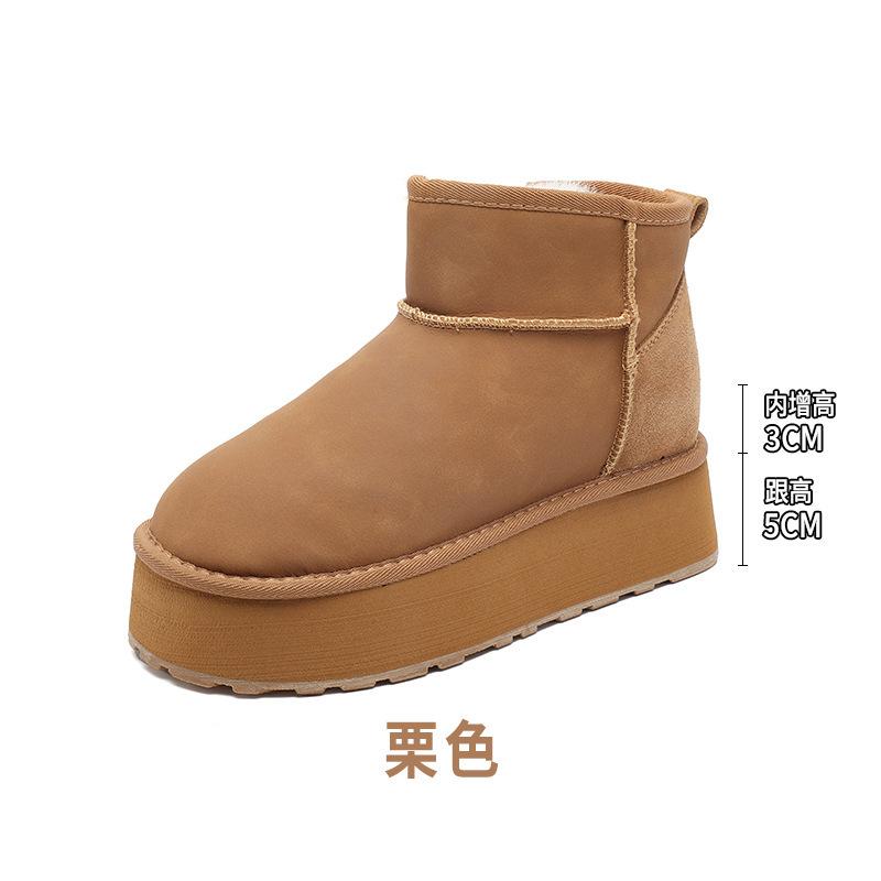 0CM thick-soled snow boots women's 0000 winter new velvet thickened fur integrated versatile warm Northeast cotton