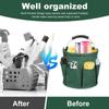 17L Large Storage Organiser Bag Folding Basket Picnic Tote Outdoor Cleaning Caddy with Handle Tool Bag Home Bathroom Storage Bag