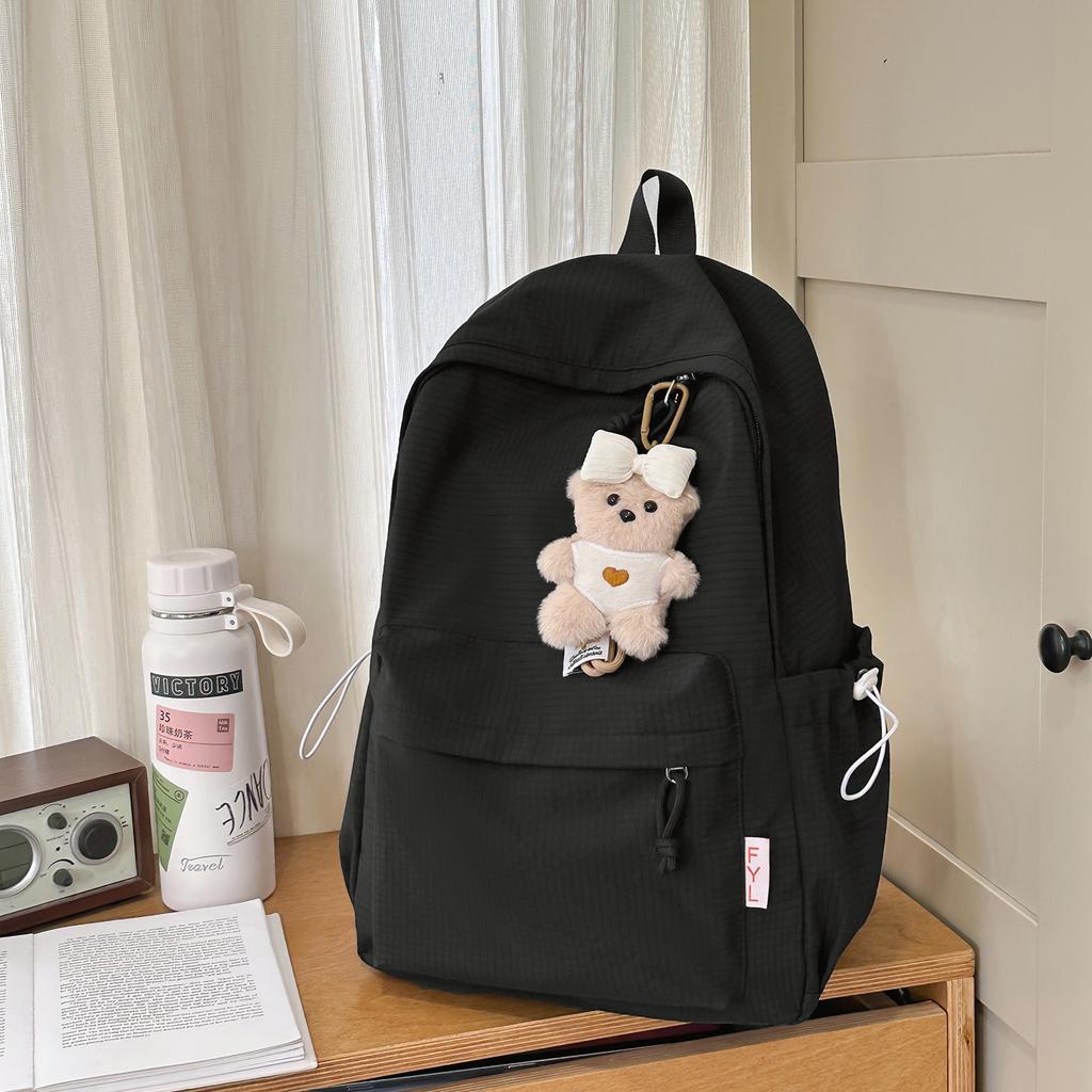 Schoolbag high-value female junior high school student cute girl simple backpack light leisure travel schoolbag female Japanese ins style