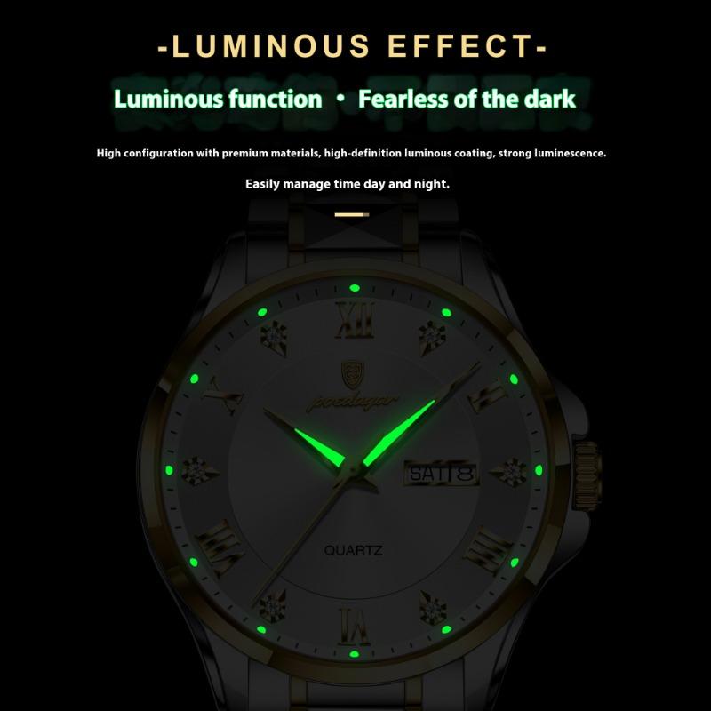 Top Brand Fashion New Men's Watch Luxury Double Calendar Waterproof Luminous Men's Wrist