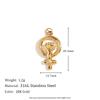 MamacitaSlay Stylish Lovely Cupid Seahorse Lion Starfish Stainless steel charm Gold Plated Jewelry Charms for necklace bracelets