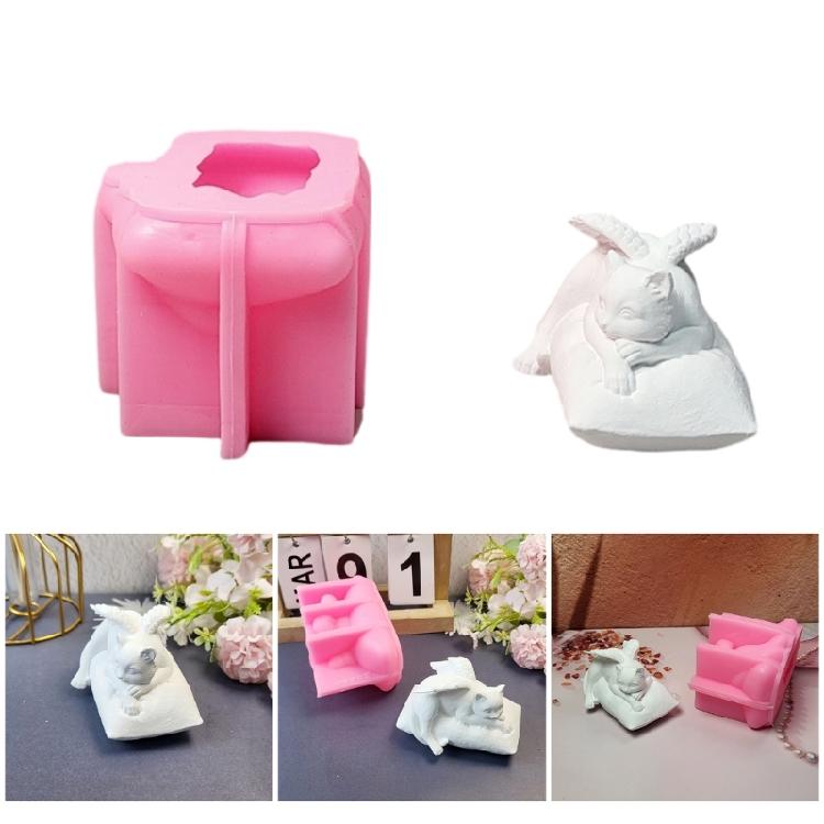 Winged Cats Animal Figurine Silicone Molds for Epoxy Resin Candle Soap Making Cement Gypsum Silicone Molds for Craft