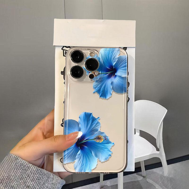 

Minimalist Flowers Transparent Phone Case For Samsung Galaxy S26 S24 S25 S23 Ultra S22 S21 S20 Plus FE A50 A71 A72 A73 Cover Galaxy A50