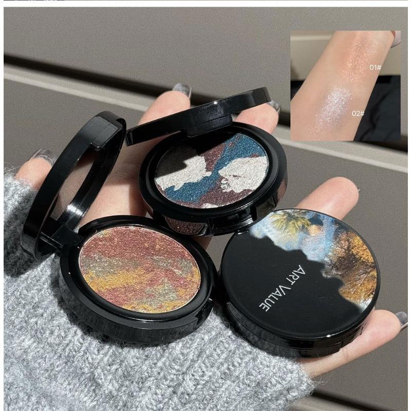 Multicolor Shimmer Glitter Three Color Cream Eyeshadow Palette For Women