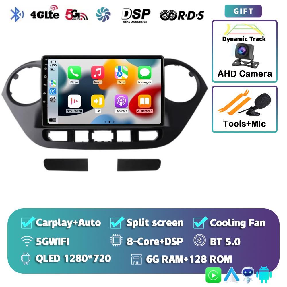 Android 14 Carplay Auto WIFI+4G Car Radio For Hyundai Grand I10 2013-2016 Navigation GPS Multimidia Video Player Stereo 2DIN DSP