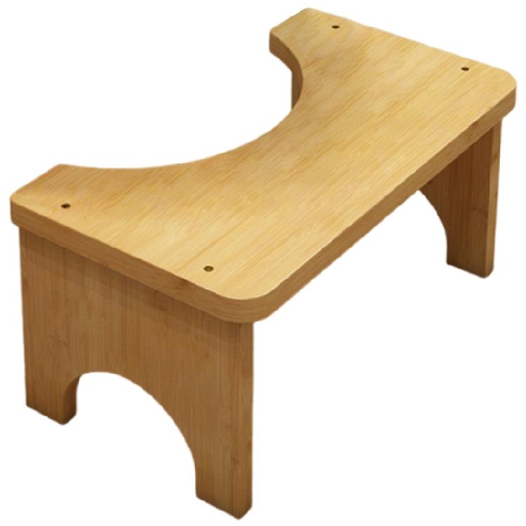 Sturdy Bamboos Toilet Foot Stool Portable Size Slip Resistant Base Enhances Bathroom Accessibility and Comfortable