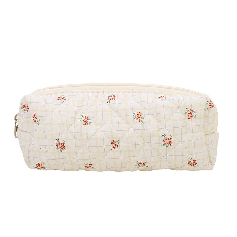 Fashion Women's Cosmetic Bag Portable Floral Handheld Cosmetic Storage Bag Cute Travel Ins Style Bag