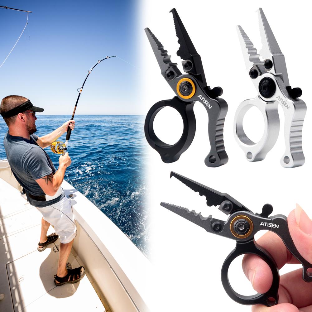 Aluminum Fishing Pliers Fishing Tongs Hook Remover Locking Mini Lure Plier Fishing Multitool Line Cutter Fishing Accessories