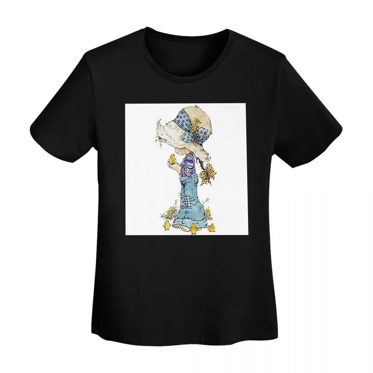 

Kawaii Sarah Kay TShirt Women Short Sleeve T Shirts Crew Neck Clothing Cotton Summer Tees Streetwear 4XL