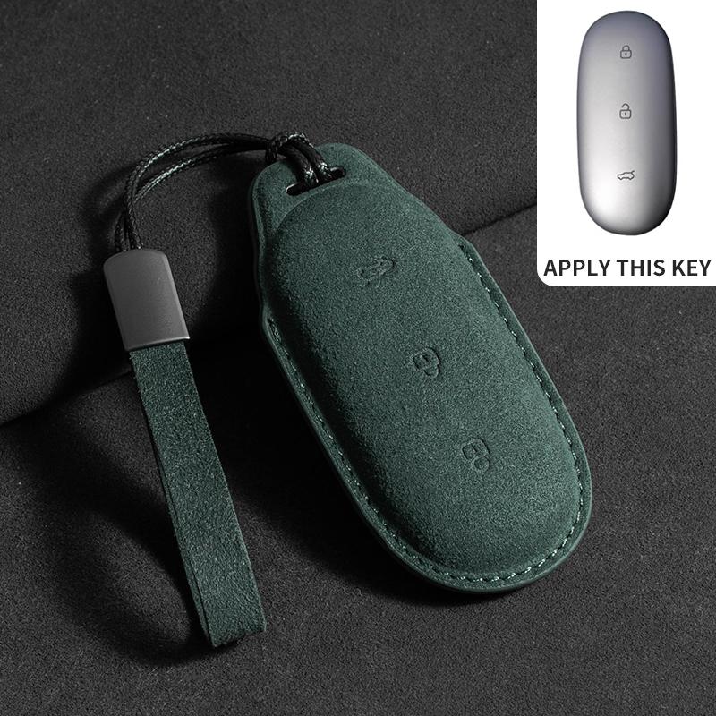 Car Smart Remote Key Case Cover Fob For LEADING IDEAL Lixiang L6 L7 L8 L9 ONE Li Auto Key Case Shell Suede Keychian Accessories