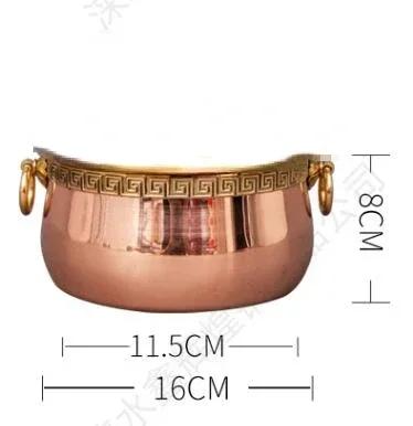 Pure copper thickened restaurant single hot pot one person shabu mutton small copper pot
