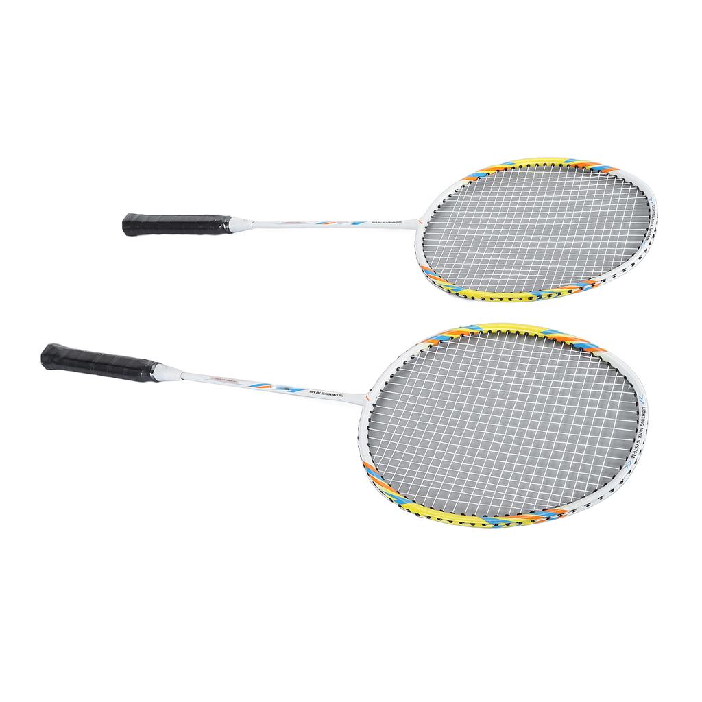 1 Pair Badminton Rackets Set High Tension String Aluminum Alloy Shaft Lightweight Badminton Racket W