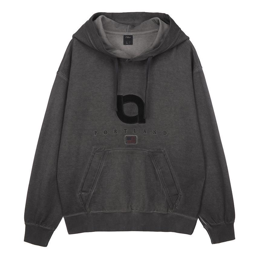 Nau Garment-Dyed Portland Sweat Hoodie Dark Gray Note/0Xl