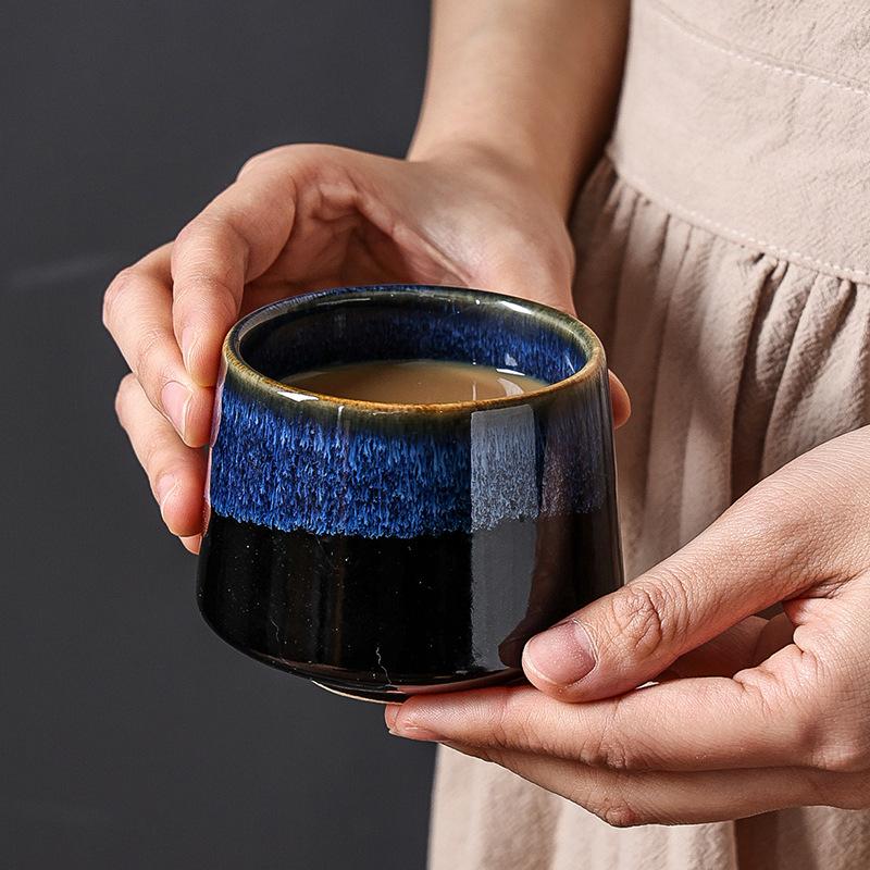 Japanese kiln style transformation tea cup, creative large household tea cup, office coffee cup, personalized ceramic cup