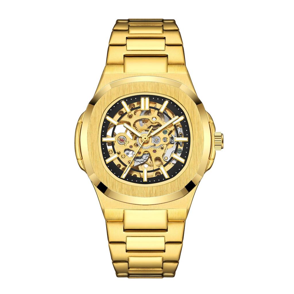 New Fashion Hollow Out Men Automatic Mechanical Watch Luxury Watches Skeleton Design Gift Man Watch Relogio Masculino