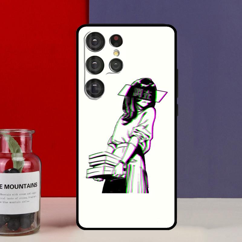 Sad Japanese Aesthetic Art Funda Case For Samsung Galaxy S25 Ultra S9 S10 S20 S22 Plus S21 FE S23 S24 Ultra Phone Cover