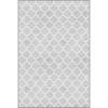 Gray Moroccan Pattern Area Rug - Machine Washable, Rectangular & Soft Carpet
