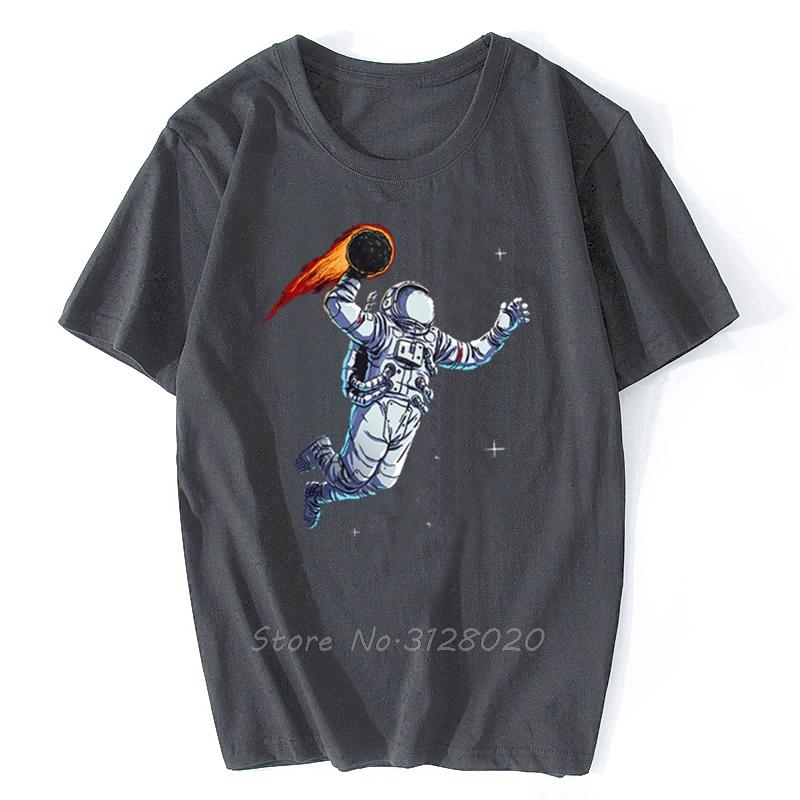 Astronaut Play Moon TShirt Like Basketball Funny Tshirt Childish Dream Cotton Mars T Shirt Unisexs Clothes Oversized Unisex Tops