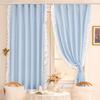 100% Blackout Curtain Vintage Lace Window Curtains Bedroom French Window Shades Blinds Living Room Privacy Shading Cloth