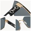 New fashion sunglasses women trend half frame trimmed sunglasses Internet celebrities pose UV protection sun eye