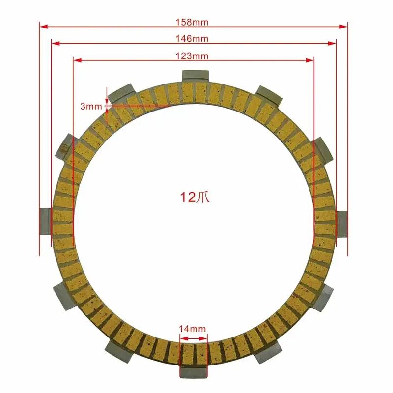7PC Motorcycle Friction Clutch Plates For Kawasaki Ninja 650 650R EX650 09-16 Versys 650 KLE650 07-19 VN400 Vulcan 400