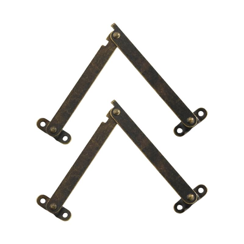 

2Pcs Folding Lid Support Hinges Rotating Iron Hinges Display Bracket Lift Up Stay Hinge Jewelry Box Hardware Enduring L