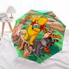 1pc Happy Color Winnie the Pooh Family Outdoor Umbrella - Automatic Opening/Closing, Portable Folding Design, 8-Rib Iron Frame, Festival Gif