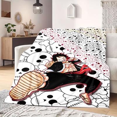 OnePiece Anime Flannel Blanket Warm,Comfortable,Suitable for Bedrooms,Sofas,Beds,Chairs,Picnics,Travel