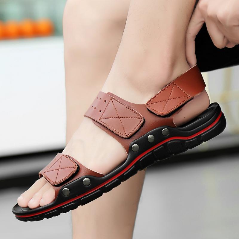 Men's New Summer Breathable Men's Sandals Fashion Trend Beach Shoes Slippers Sandals Mens Sandals Summer Genuine Leather Sandals