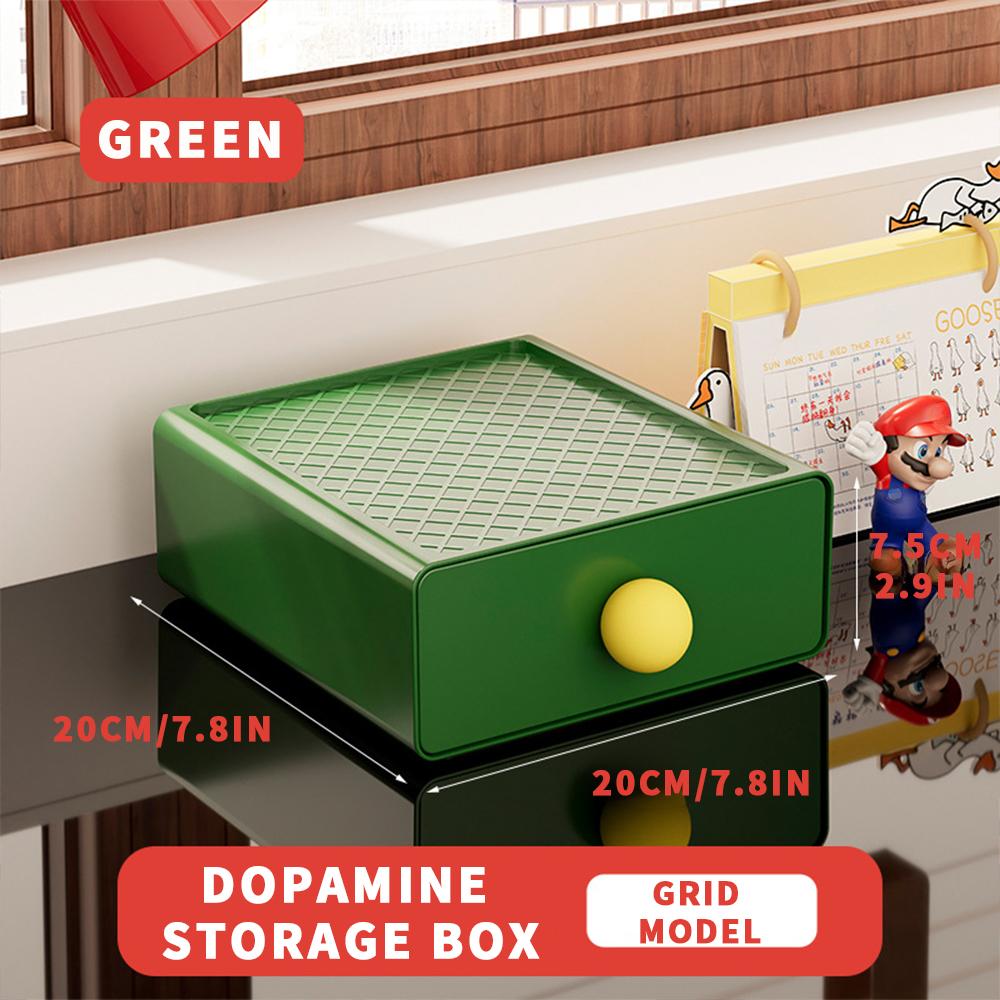 Multi-functional Desktop Drawer Storage Boxes Colorful Dopamine Stationery Cosmetics Sundry Box Home Desk Stackable Organizer