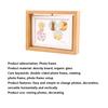 Rotating Picture Frame with Glass Cover Replaceable Exquisite Rustic Vertical/Horizontal Desktop Display Nordic Style Double Sided Photo Frame