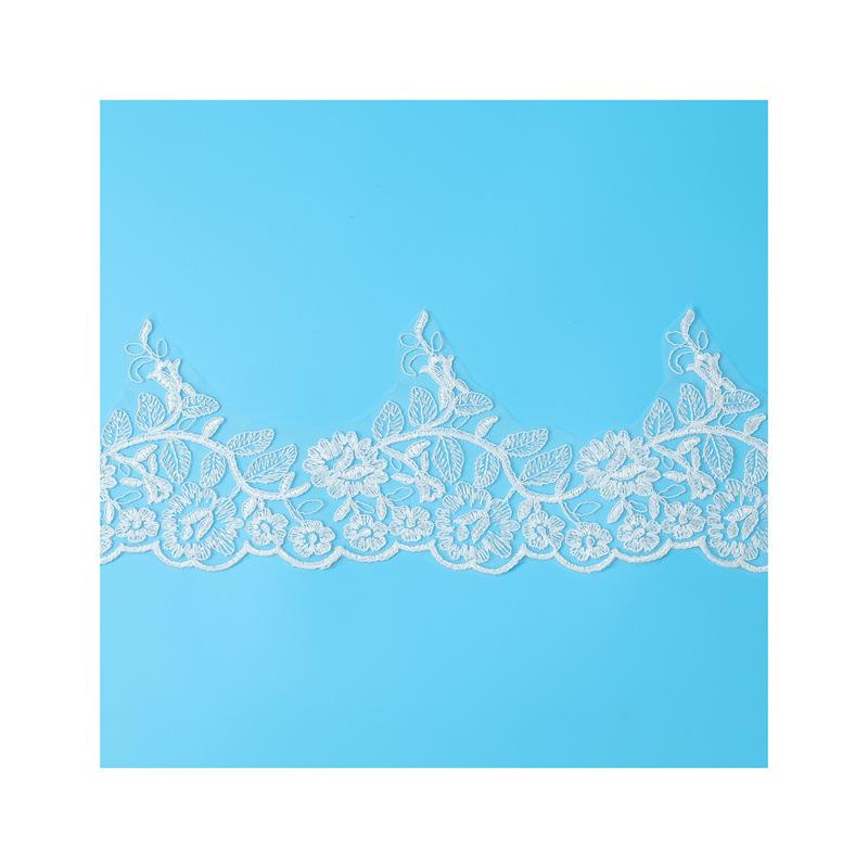 Car Bone Embroidery Beige Wedding Dress Lace, Veil Headband Children'S Clothing Skirt, Performance Clothes, Accessories Lace 15Cm