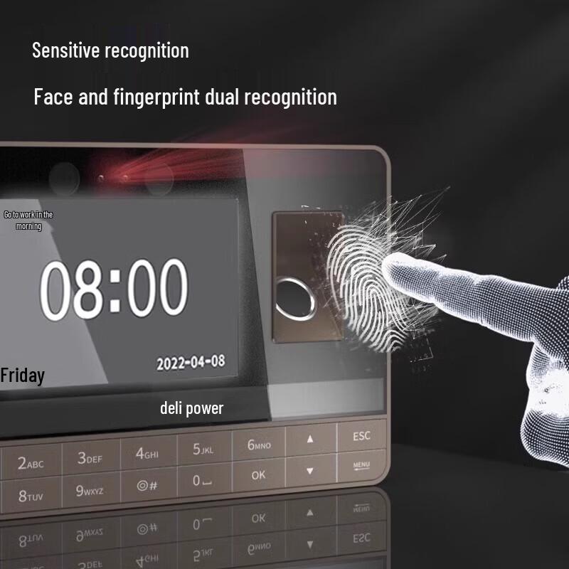 Deli Biometric Time Clock with Voice