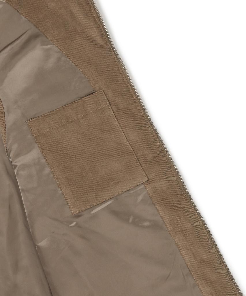 West Grand Boulevard Porcelain Corduroy Padded Vest Taupe
