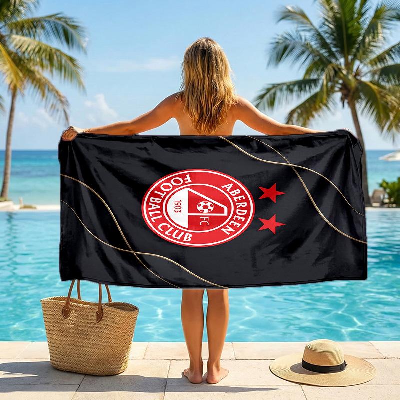 Aberdeen FC print Quick Dry Beach Towel Microfiber Absorbent Portable Travel Swimming Towel