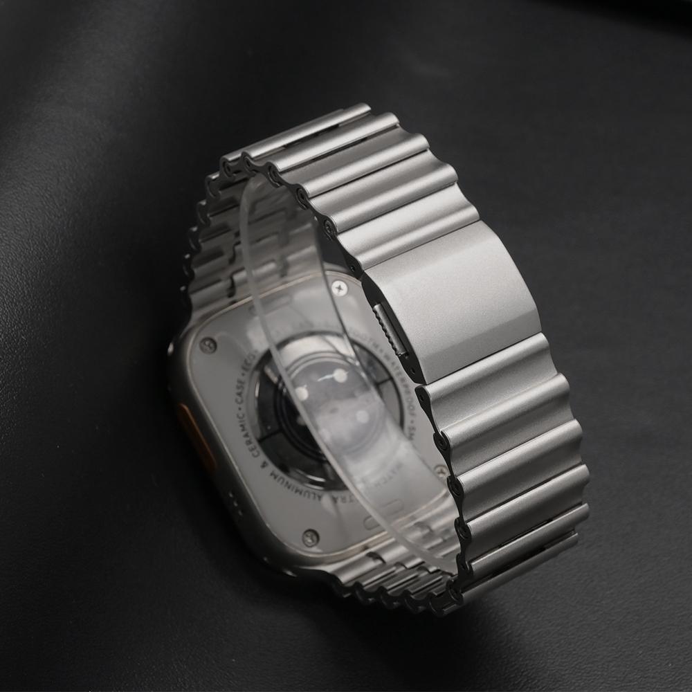 Cinturino in Acciaio Inossidabile per Apple Watch 49mm Ultra 3 2 Cinturino da Polso Uomo Metallo per Iwatch Serie 11 10 46mm 7 8 9 45mm SE3 44mm