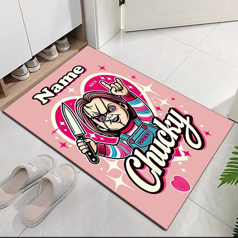 Custom Name Chucky Printed Carpet, for Office Chair Living Room Bedroom Kitchen Room Decor Gifts.