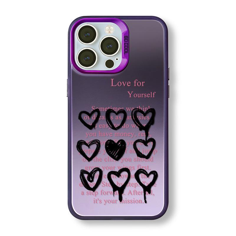 

Матовый чехол Zhitai Laser для iPhone 15/14/13 Pro с дизайном Love Apple, совместимый с 12, в комплекте браслет iPhone 14 Pro