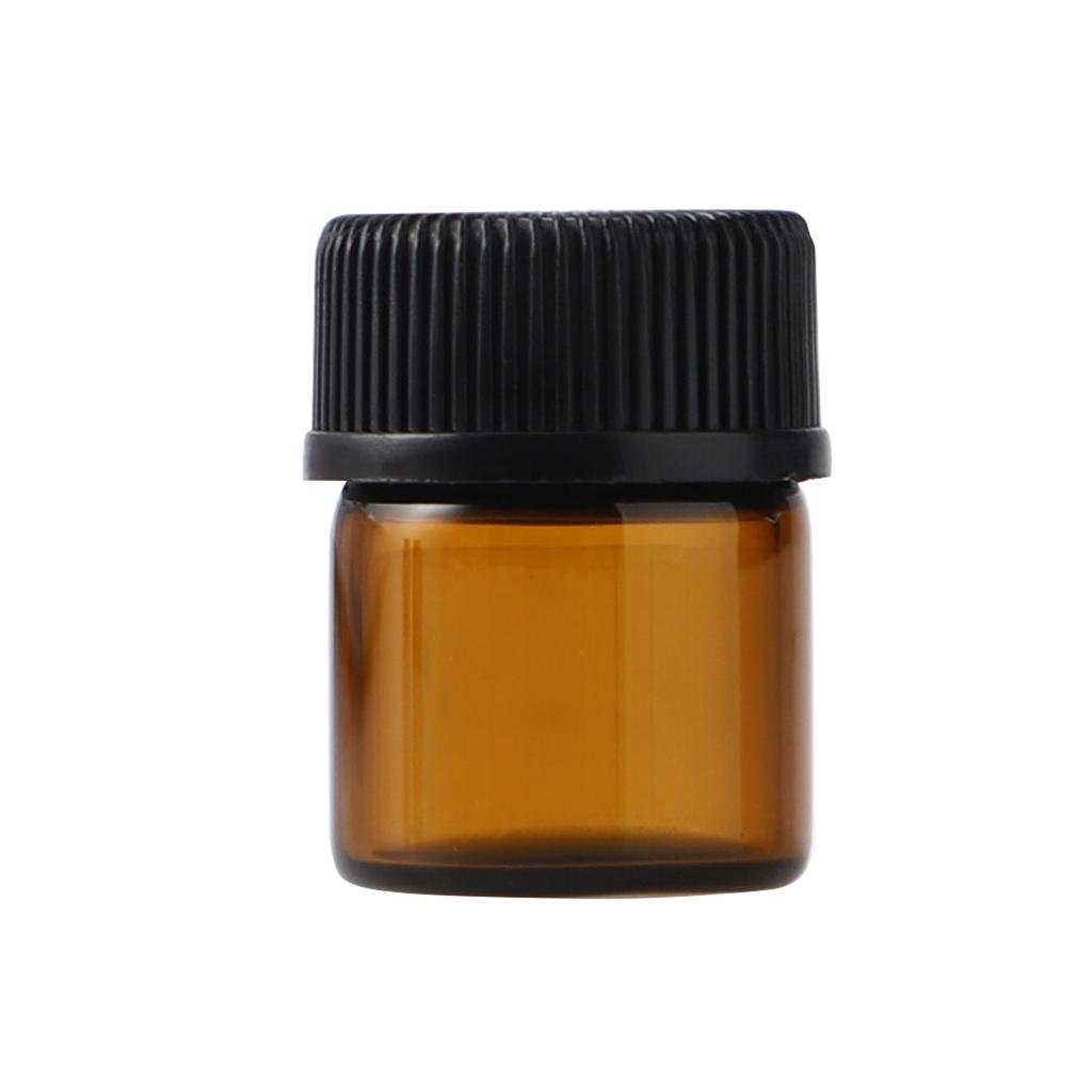 100Pcs Essential Oil Bottle Thick Glass Shock Resistant UV Protection Portable Essential Oil Bottle
