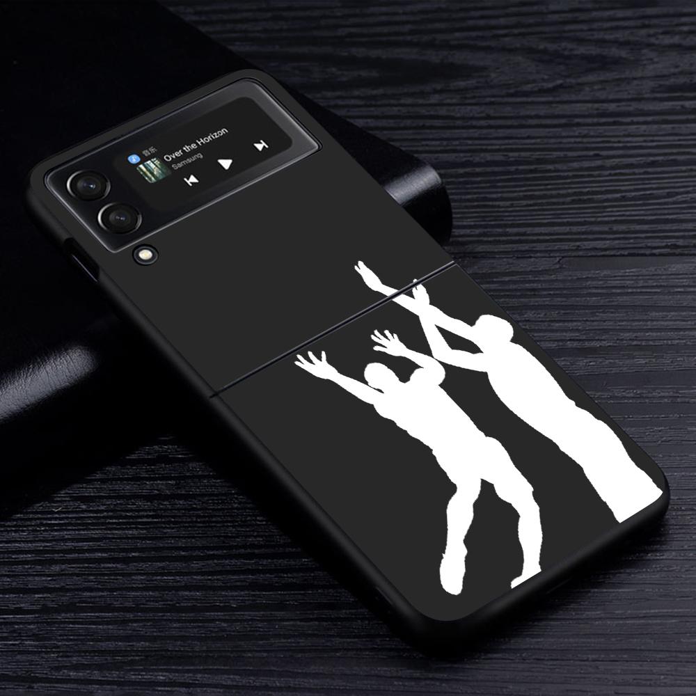 Cell Phone Case for Samsung Galaxy Z Flip3 Flip4 5G Black Coque Z Flip 4 3 Hard PC Cover Zflip3 Funda Basketball Dunk Star Slam