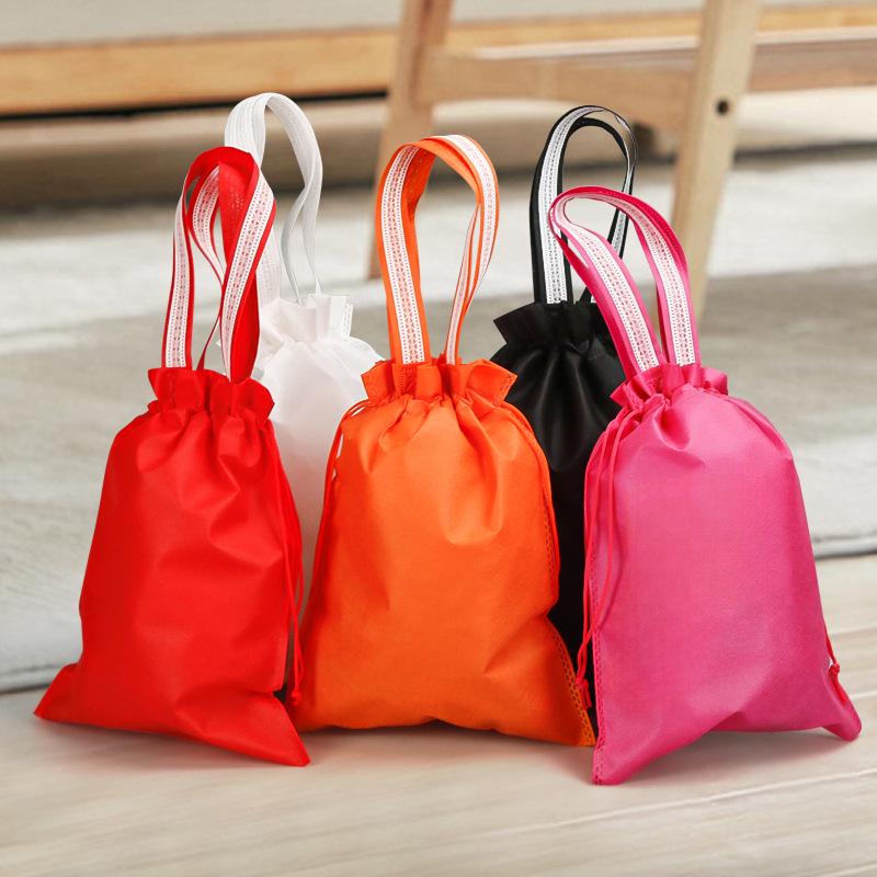 Drawstring Hotel Shoe and Dustproof Storage Tote Bag - Customizable for Education and Advertising