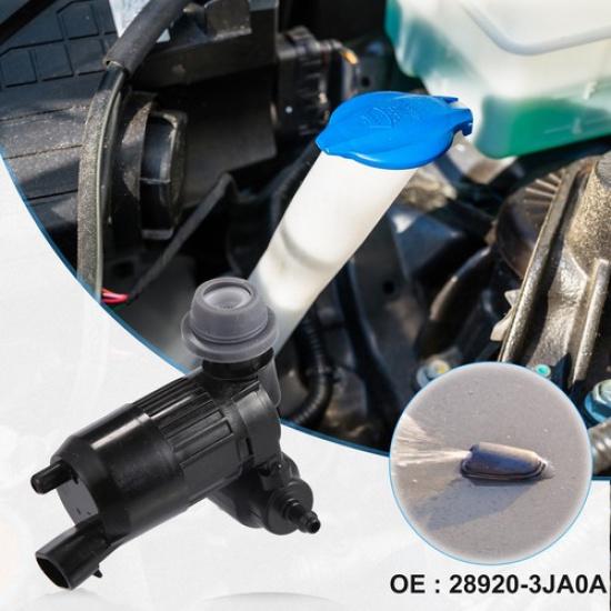 Windshield Washer Motor Pump with Grommet for Infiniti QX60 - Pack of 1 Black