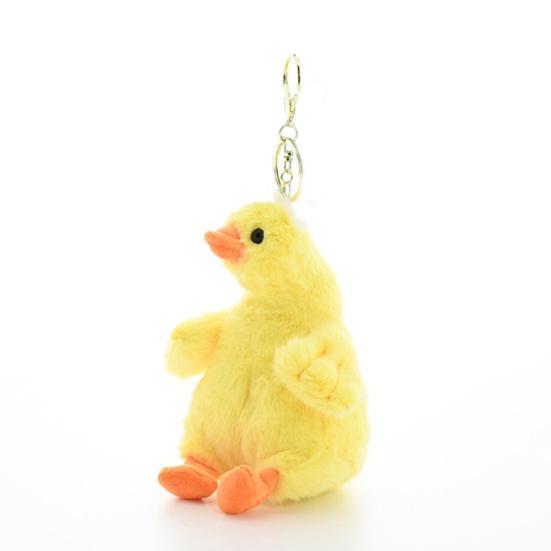 Yousheng Squeaky Duck Keychain with Hanging Buckle Stuffed Animal Toy Plushie Doll Key Ring Holder Handbag Backpack Decoration Birthday Gift